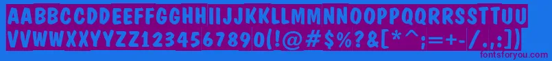 DominotitulslBold Font – Purple Fonts on Blue Background