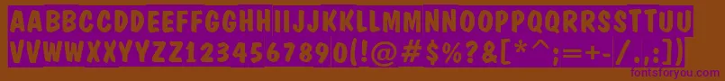 DominotitulslBold Font – Purple Fonts on Brown Background