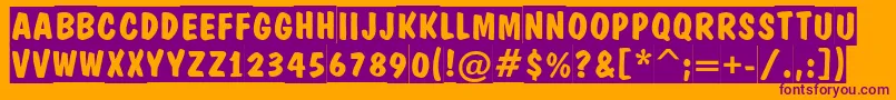 DominotitulslBold Font – Purple Fonts on Orange Background