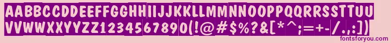 DominotitulslBold Font – Purple Fonts on Pink Background