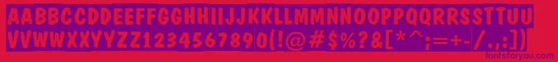 DominotitulslBold Font – Purple Fonts on Red Background