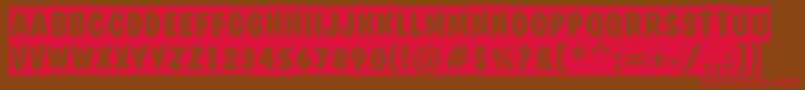 DominotitulslBold Font – Red Fonts on Brown Background