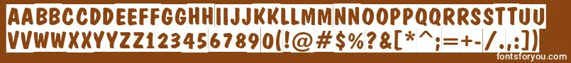 DominotitulslBold Font – White Fonts on Brown Background