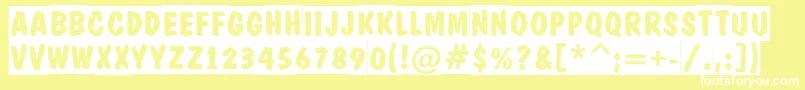 DominotitulslBold Font – White Fonts on Yellow Background