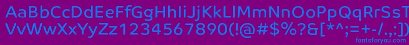 CoTextCorpRegular Font – Blue Fonts on Purple Background