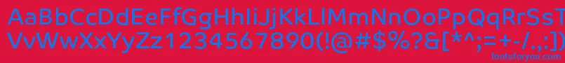 CoTextCorpRegular Font – Blue Fonts on Red Background