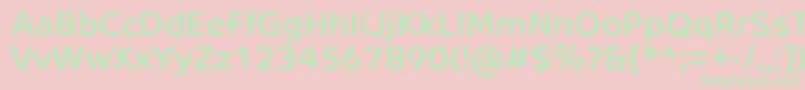 CoTextCorpRegular Font – Green Fonts on Pink Background