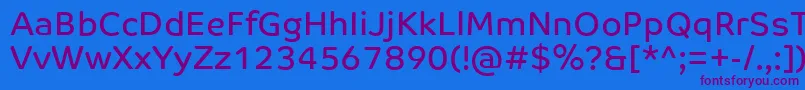 CoTextCorpRegular Font – Purple Fonts on Blue Background