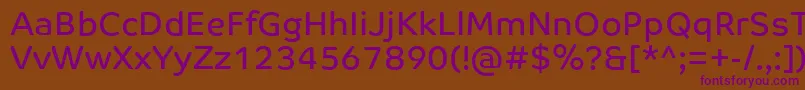 CoTextCorpRegular Font – Purple Fonts on Brown Background