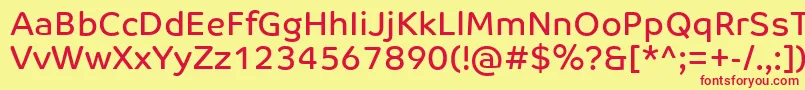 CoTextCorpRegular Font – Red Fonts on Yellow Background