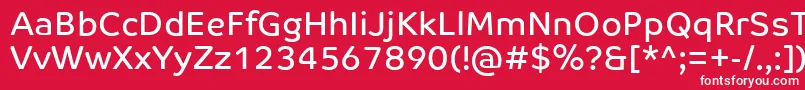 フォントCoTextCorpRegular – 赤い背景に白い文字