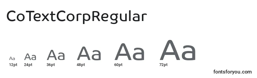 CoTextCorpRegular Font Sizes