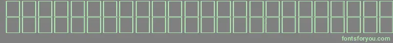 フォントMcsTabukSUNormal. – 灰色の背景に緑のフォント