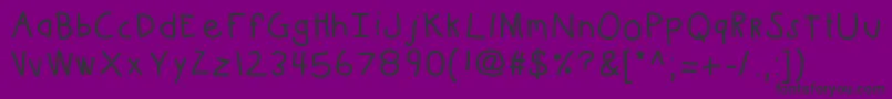 Kbkinderwritebold Font – Black Fonts on Purple Background
