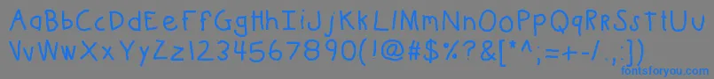 fuente Kbkinderwritebold – Fuentes Azules Sobre Fondo Gris