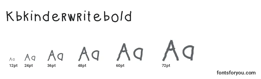 Размеры шрифта Kbkinderwritebold