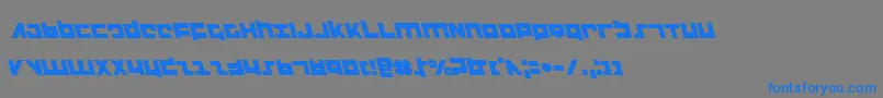 FlightCorpsLeftalic Font – Blue Fonts on Gray Background