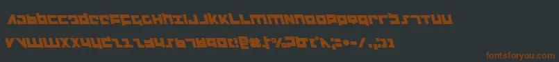 FlightCorpsLeftalic Font – Brown Fonts on Black Background