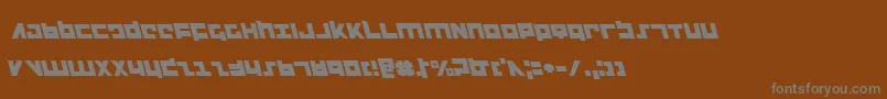 フォントFlightCorpsLeftalic – 茶色の背景に灰色の文字