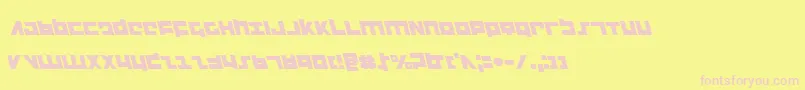 FlightCorpsLeftalic Font – Pink Fonts on Yellow Background