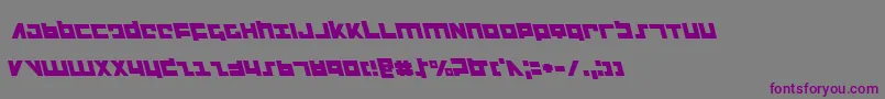 Шрифт FlightCorpsLeftalic – фиолетовые шрифты на сером фоне