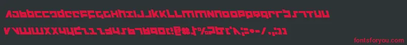 フォントFlightCorpsLeftalic – 黒い背景に赤い文字