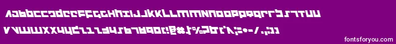 FlightCorpsLeftalic Font – White Fonts on Purple Background