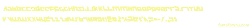 FlightCorpsLeftalic Font – Yellow Fonts on White Background