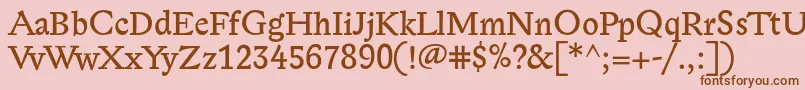 Lexongothic Font – Brown Fonts on Pink Background