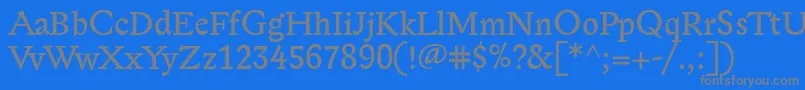 フォントLexongothic – 青い背景に灰色の文字