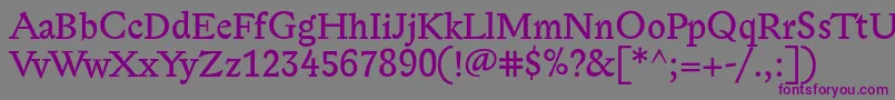 Lexongothic Font – Purple Fonts on Gray Background