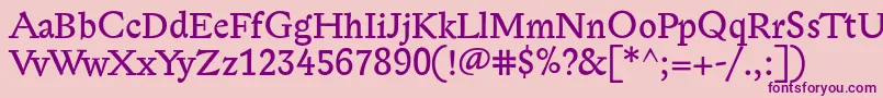 Lexongothic Font – Purple Fonts on Pink Background