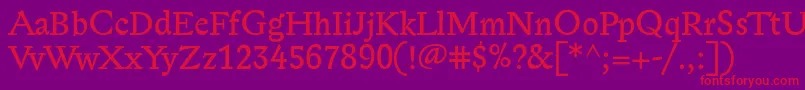 Lexongothic Font – Red Fonts on Purple Background