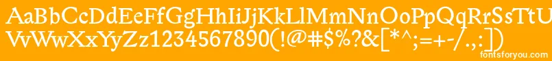 フォントLexongothic – オレンジの背景に白い文字