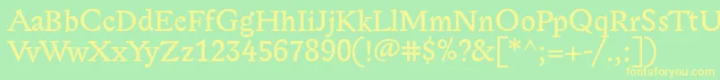 Lexongothic Font – Yellow Fonts on Green Background