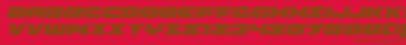 Banjinexpandital Font – Brown Fonts on Red Background