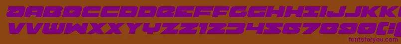 Banjinexpandital Font – Purple Fonts on Brown Background