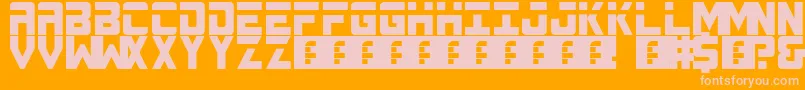 Spacebar Font – Pink Fonts on Orange Background