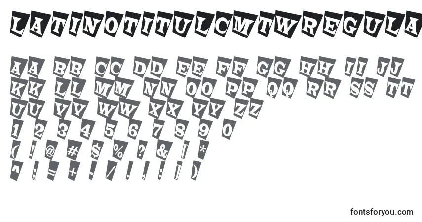 Шрифт LatinotitulcmtwRegular – алфавит, цифры, специальные символы