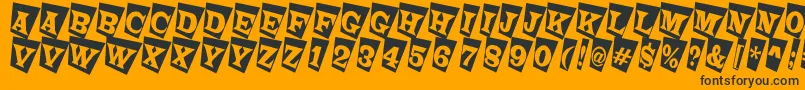 LatinotitulcmtwRegular Font – Black Fonts on Orange Background