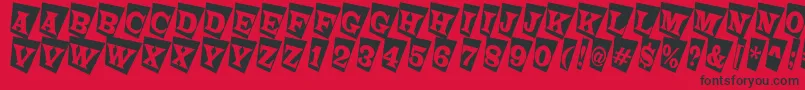 LatinotitulcmtwRegular Font – Black Fonts on Red Background