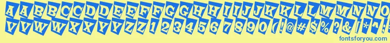 LatinotitulcmtwRegular Font – Blue Fonts on Yellow Background