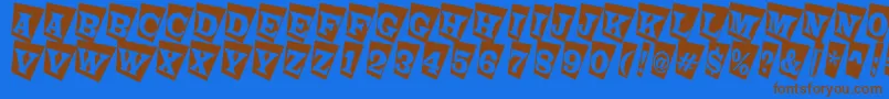 LatinotitulcmtwRegular Font – Brown Fonts on Blue Background