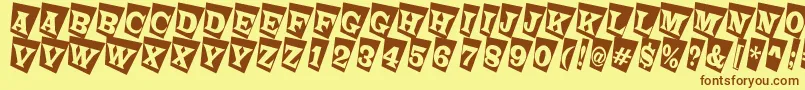 LatinotitulcmtwRegular Font – Brown Fonts on Yellow Background