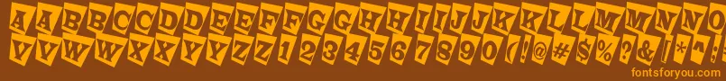 LatinotitulcmtwRegular Font – Orange Fonts on Brown Background