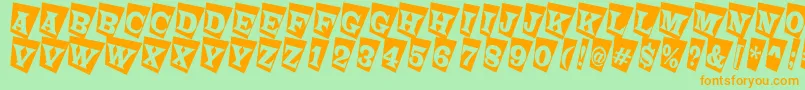 LatinotitulcmtwRegular Font – Orange Fonts on Green Background