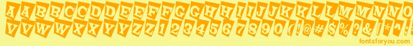 LatinotitulcmtwRegular Font – Orange Fonts on Yellow Background