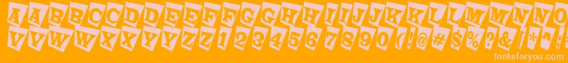 LatinotitulcmtwRegular Font – Pink Fonts on Orange Background