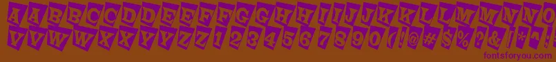LatinotitulcmtwRegular Font – Purple Fonts on Brown Background