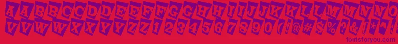 LatinotitulcmtwRegular Font – Purple Fonts on Red Background